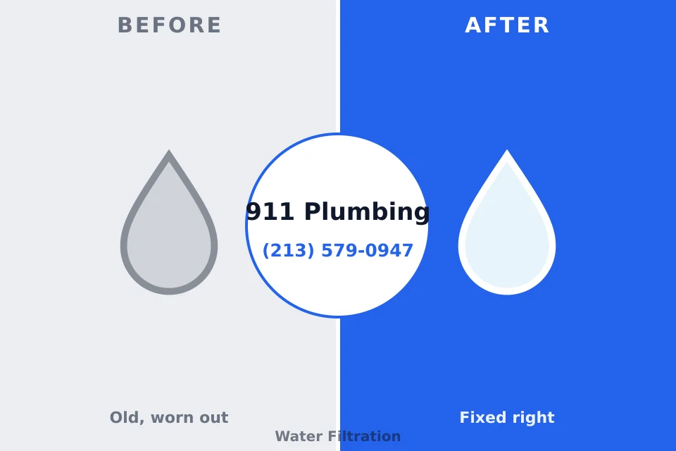 Before and after: plumbing repair Wind Point, WI
